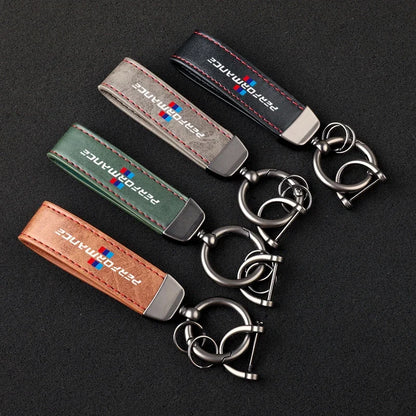 M Performance Leather Keychain 