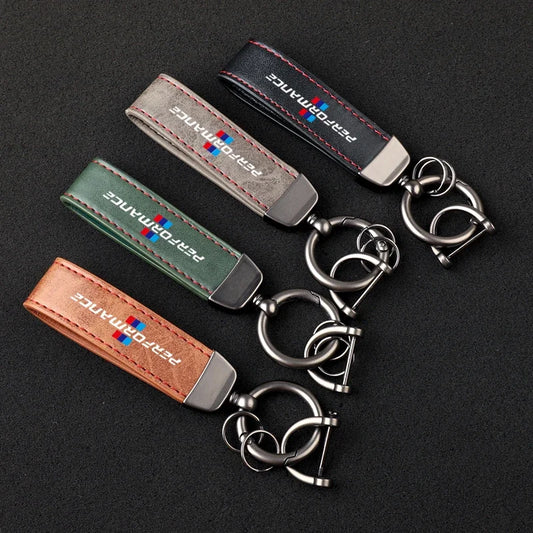 M Performance Leather Keychain 