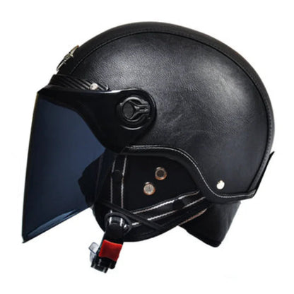 Retro Motorcycle Helmets with Bubble Lens 