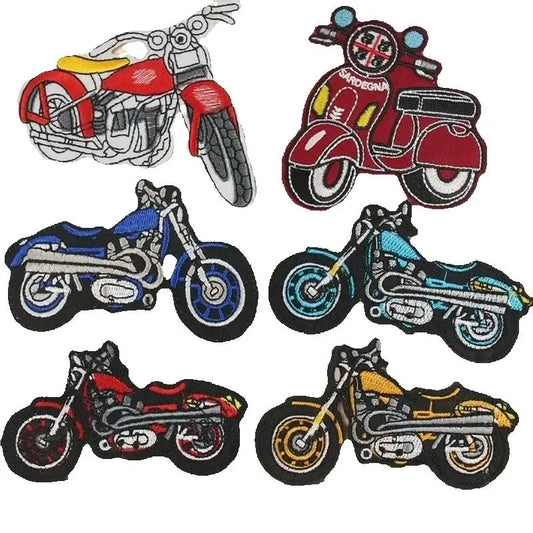 Retro Motorcycle Patches for Vest