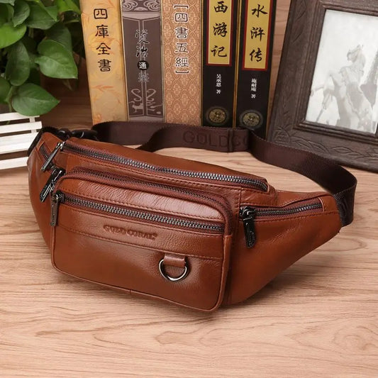 Genuine Leather Waist Pack Bag 