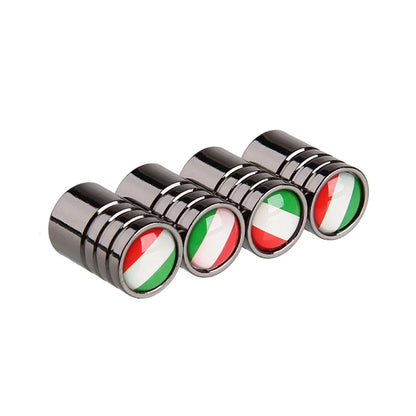 4Pcs/Set Italy Flag Tires Valve Caps
