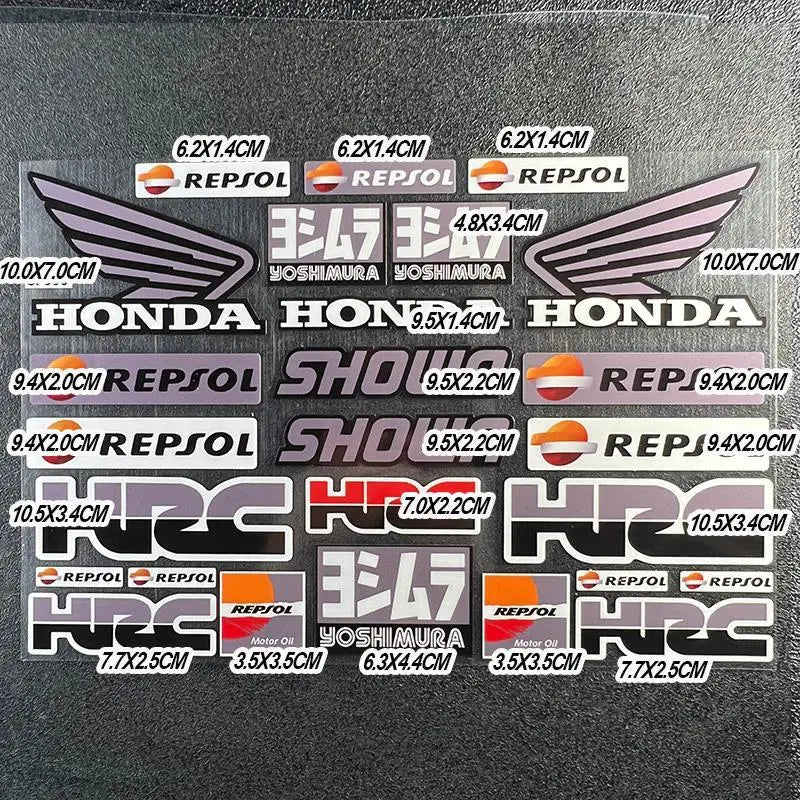 Colección de calcomanías de carreras premium