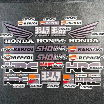 Colección de calcomanías de carreras premium