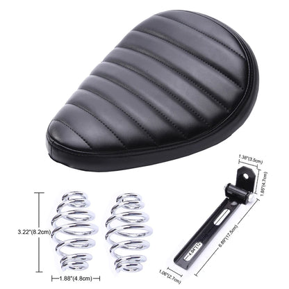 Motorcycle Leather Saddle Seat Retro 