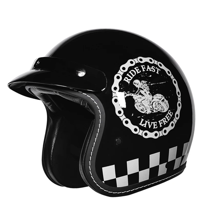 Casco de moto semiabierto 