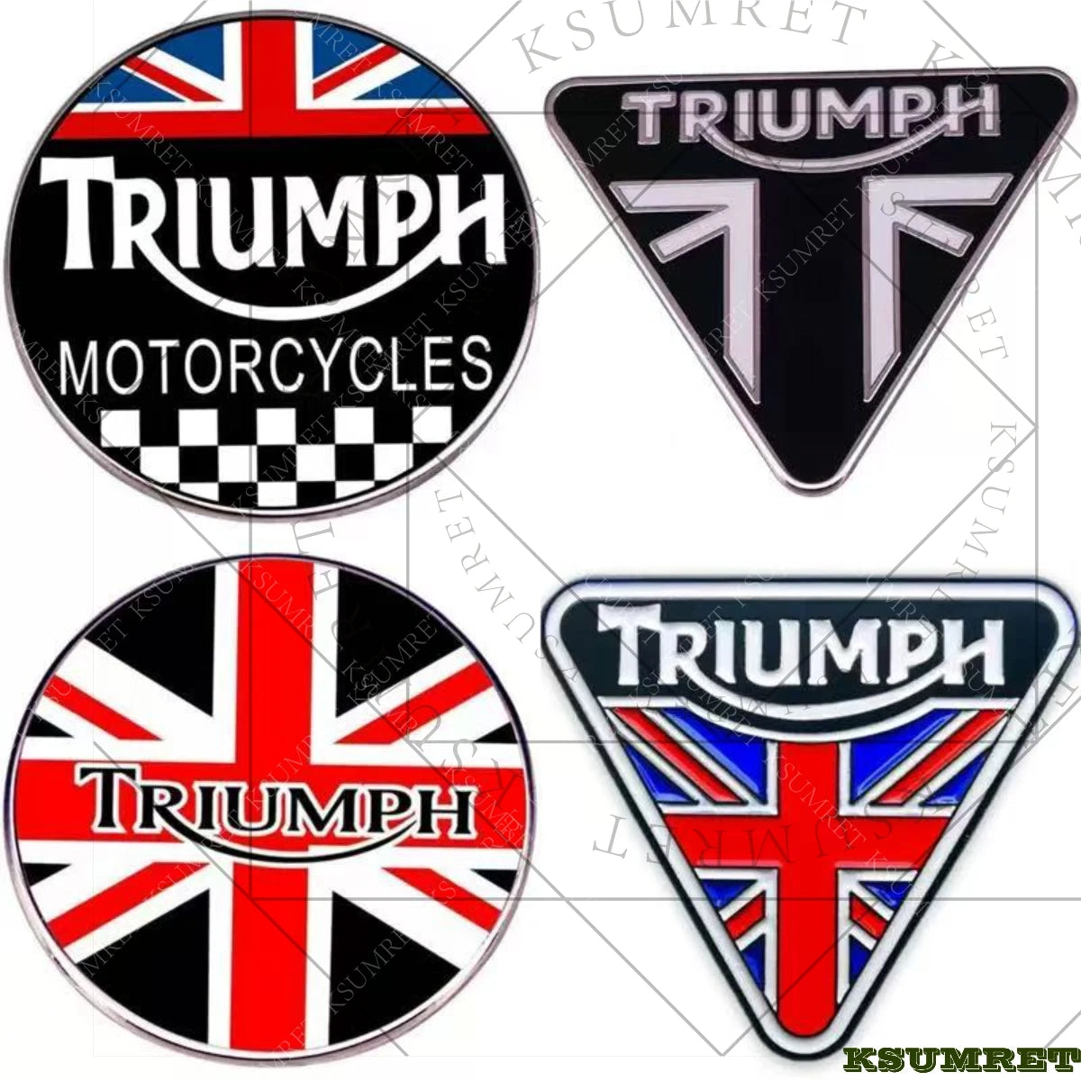 สติ๊กเกอร์ติดถังมอเตอร์ไซค์ Retro Union Flag