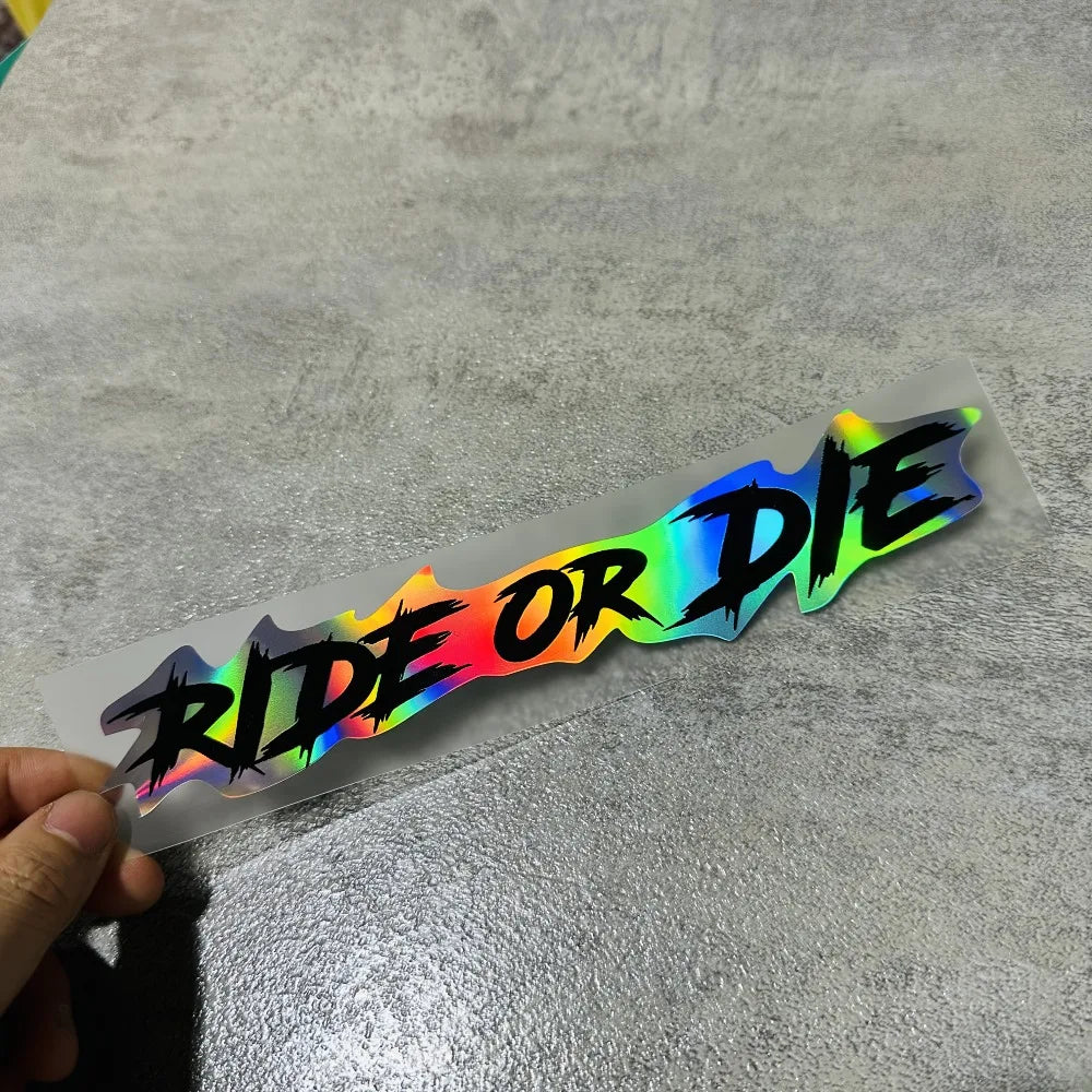 สติ๊กเกอร์ติดหมวกกันน็อค Ride or Die