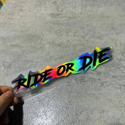 สติ๊กเกอร์ติดหมวกกันน็อค Ride or Die