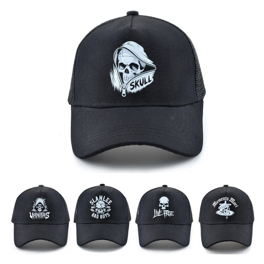 Skull Summer Cap for Motorcyclist 