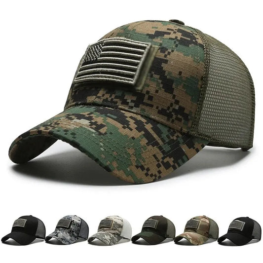 Casquette camouflage drapeau américain 