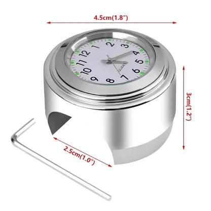 Motorcycle Handlebar Clock & Thermometer 