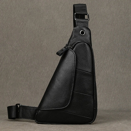 Leather Chest Bag for Motorcyclists 