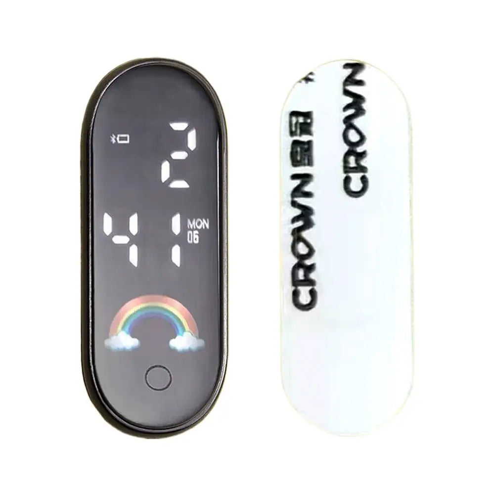 นาฬิกาขนาดเล็กแบบติดส่องสว่าง – นาฬิกา LED กันน้ำสำหรับแผงหน้าปัดรถจักรยานยนต์และรถยนต์