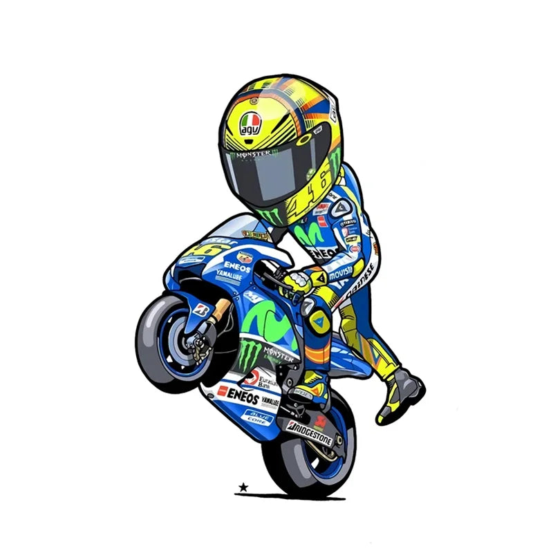 Adesivos de ação para motociclistas