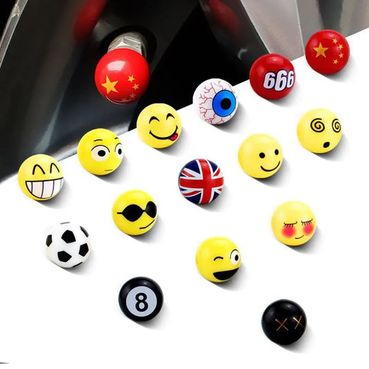 4 Pcs Tire Valve Caps – Funny & Functional 