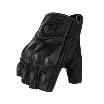 Leather Half-Finger Gloves