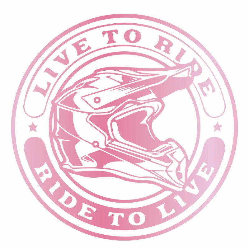 “Live to Ride, Ride to Live” Helmet Sticker 
