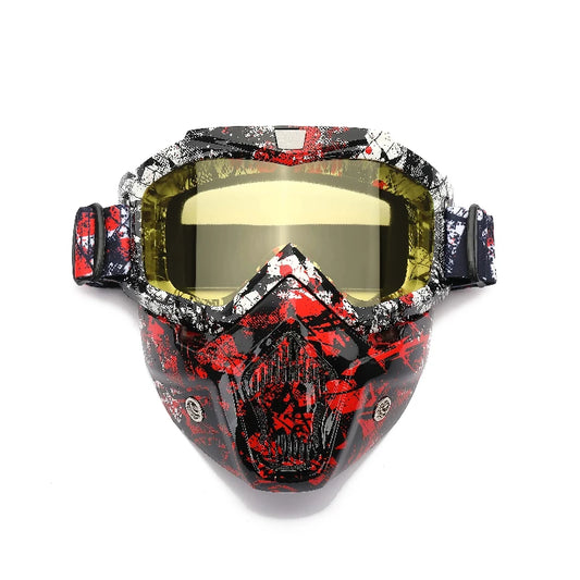 Motorcycle HD Goggles with Mouth Filter 