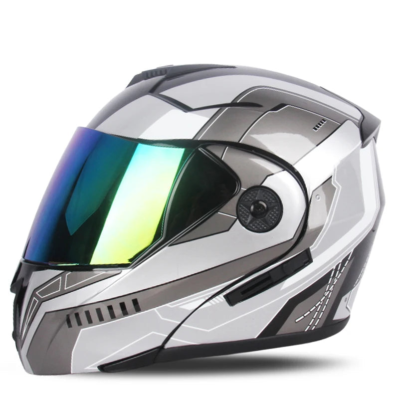 Racing Motobiker Flip-Up Helmet 
