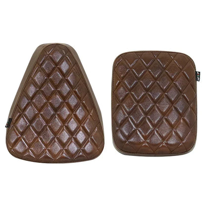 Motorcycle Front & Rear PU Leather Pillow Seat 