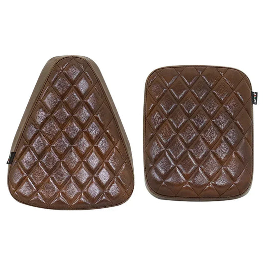 Motorcycle Front & Rear PU Leather Pillow Seat 