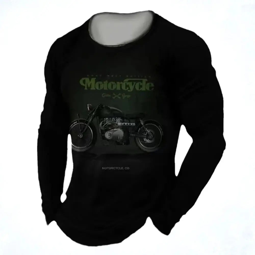 Vintage Motorcycle Long Sleeve Shirt 
