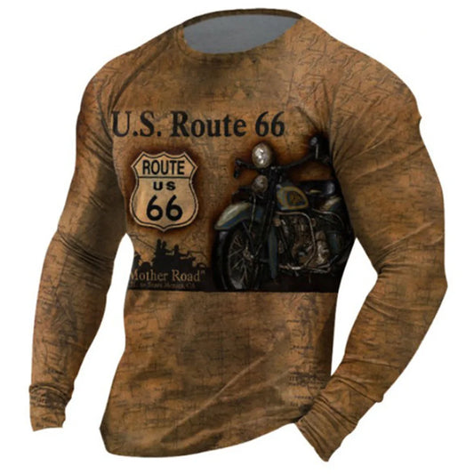 Vintage Motorcycle Long Sleeve Shirts 