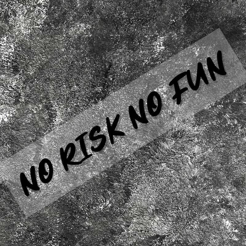 No Risk No Fun" สติ๊กเกอร์ติดหมวกกันน็อค