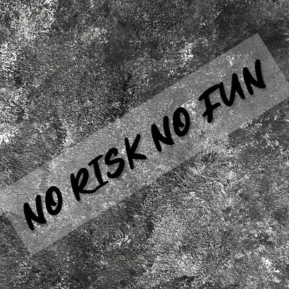 No Risk No Fun" สติ๊กเกอร์ติดหมวกกันน็อค