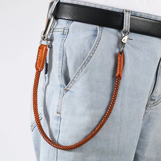 Waist Leather Biker Chain 