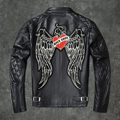 Wings Red Heart Embroidery Patch 