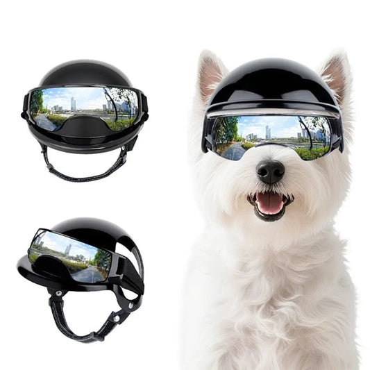 Pet Helmet Glasses Set 