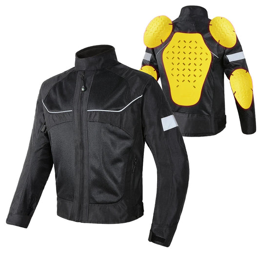 Breathable Motorcycle Jacket - Protective Pads