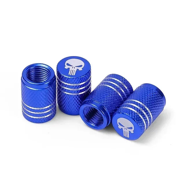 Skull Motif Tire Valve Stem Caps