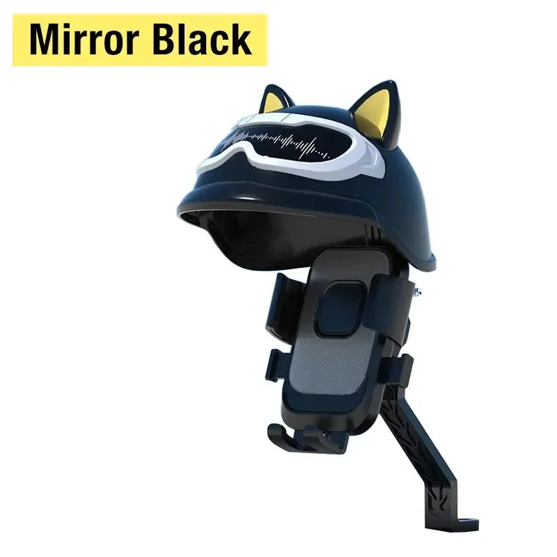 Helmet Cat Phone Holder 360° Rotation