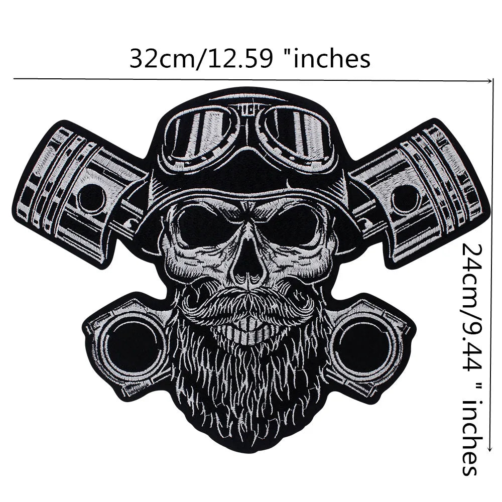 Letter Punk Skull Patch