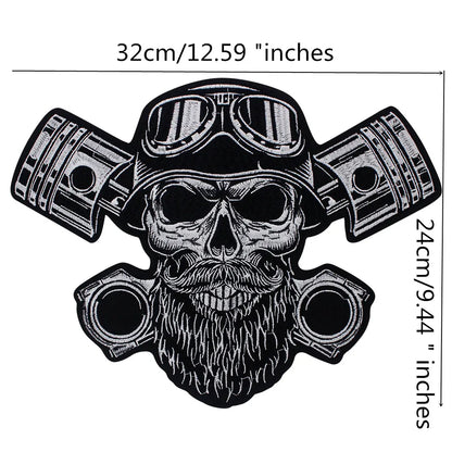 Letter Punk Skull Patch