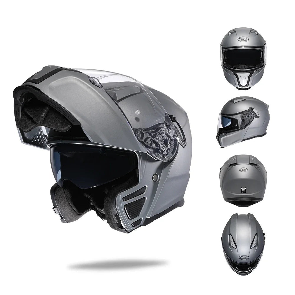 Flip Up Helmet – Premium Dual Visor 