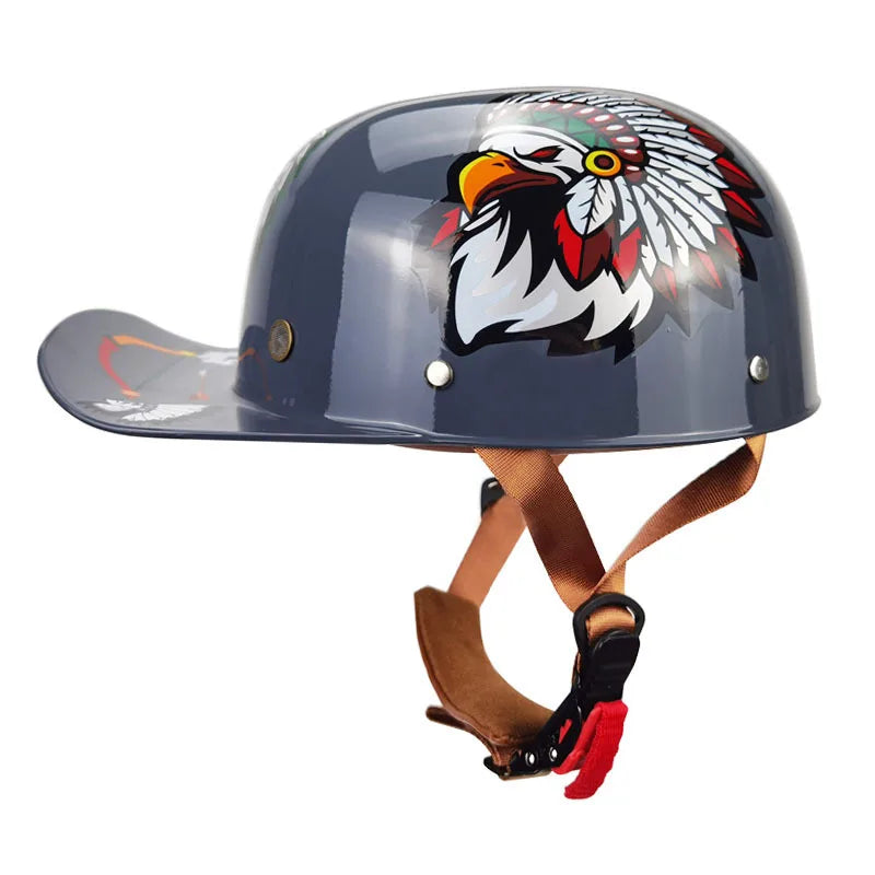 Open Face Helmet Cap