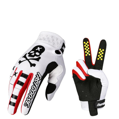 قفازات ركوب الدراجات بجمجمة كاملة الأصابع