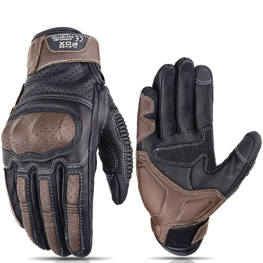 Vintage Leather Motorcycle Gloves
