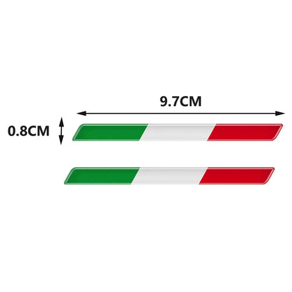 3D Reflective Italy Flag Emblem 