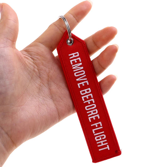 Remove Before Flight Keychain 