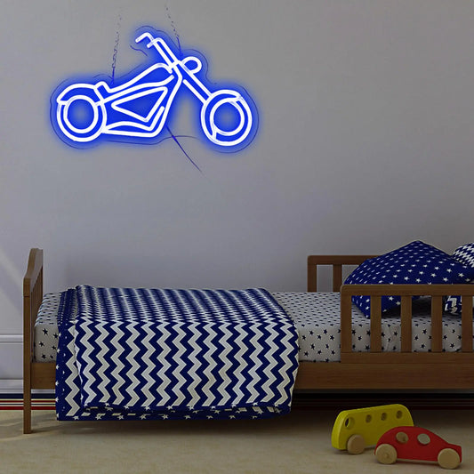 ป้ายนีออนรถจักรยานยนต์ – ไฟอะคริลิก LED ปรับหรี่ได้สำหรับบาร์ ห้องพักผ่อนส่วนตัว และตกแต่งผนัง