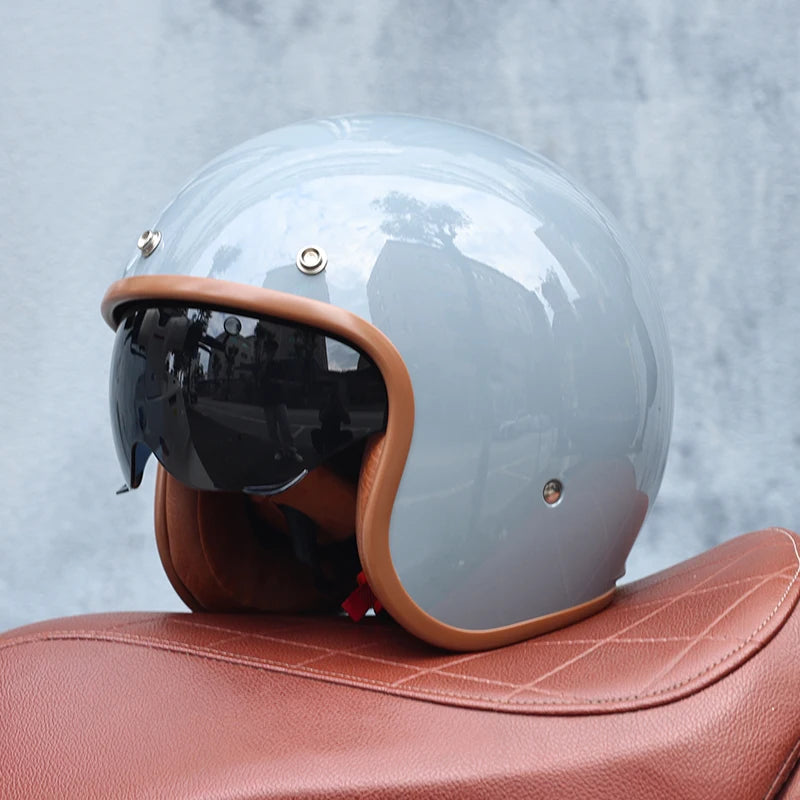 Retro Open Face Motorcycle Helmet 