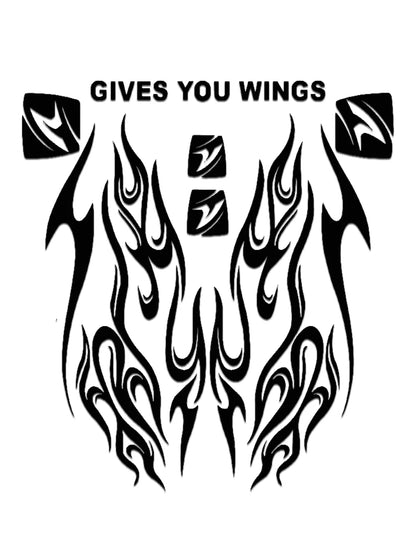Motorcycle Helmet Flame Decal 