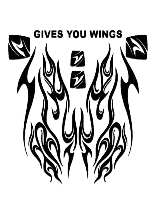 Motorcycle Helmet Flame Decal 