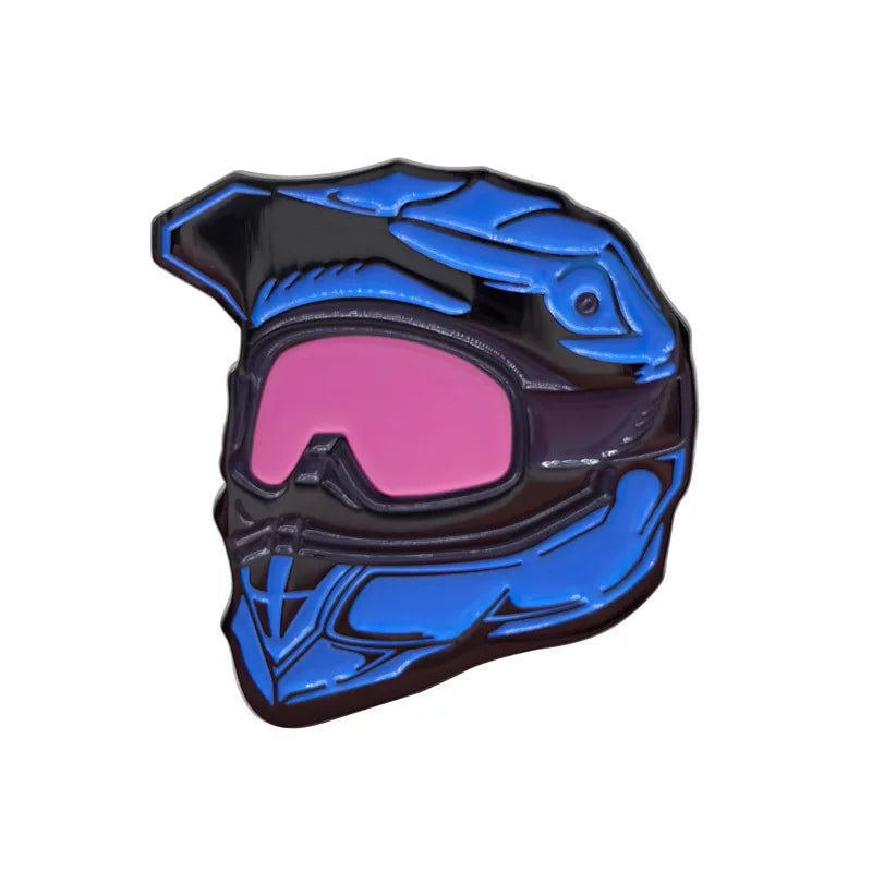 Motorcycle Helmet Pin Brooch 