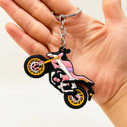 Double Sided Motorcycle Keychain